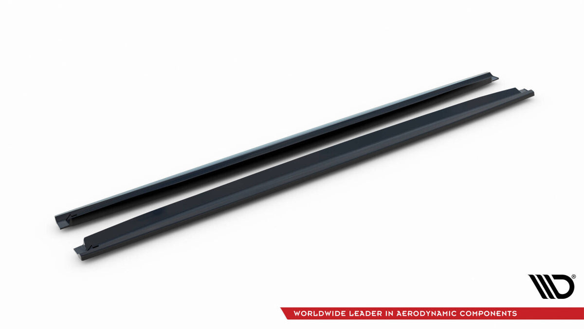 Seitenschweller Ansatz (Paar) V.3 passend für Mercedes GLC Coupe AMG-Line C253 schwarz Hochglanz