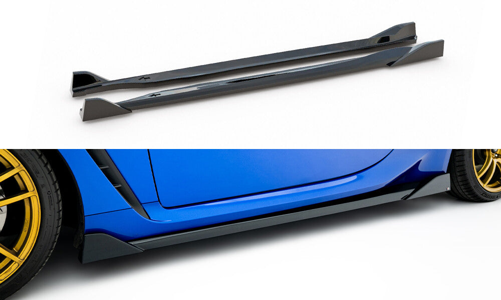 Seitenschweller Ansatz (Paar) V.3 passend für Subaru BRZ Mk2 schwarz Hochglanz