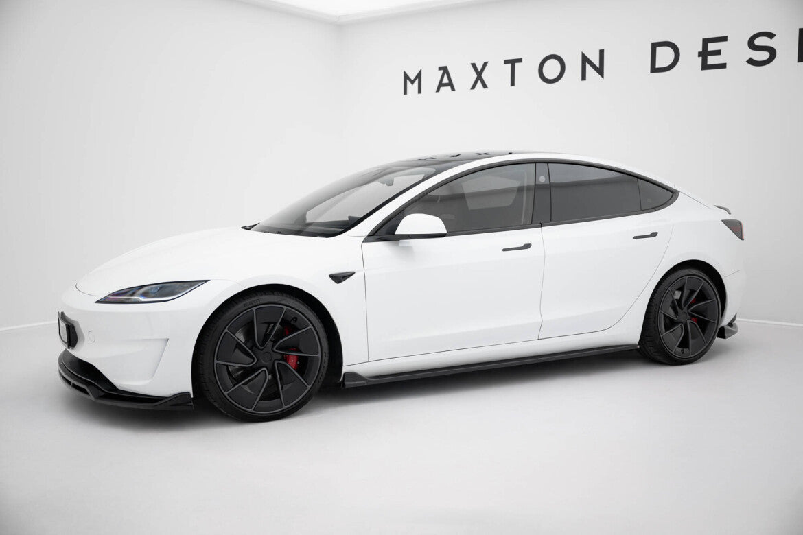 Seitenschweller Ansatz (Paar) V.3 passend für Tesla Model 3 Performance Mk1 FL schwarz Hochglanz