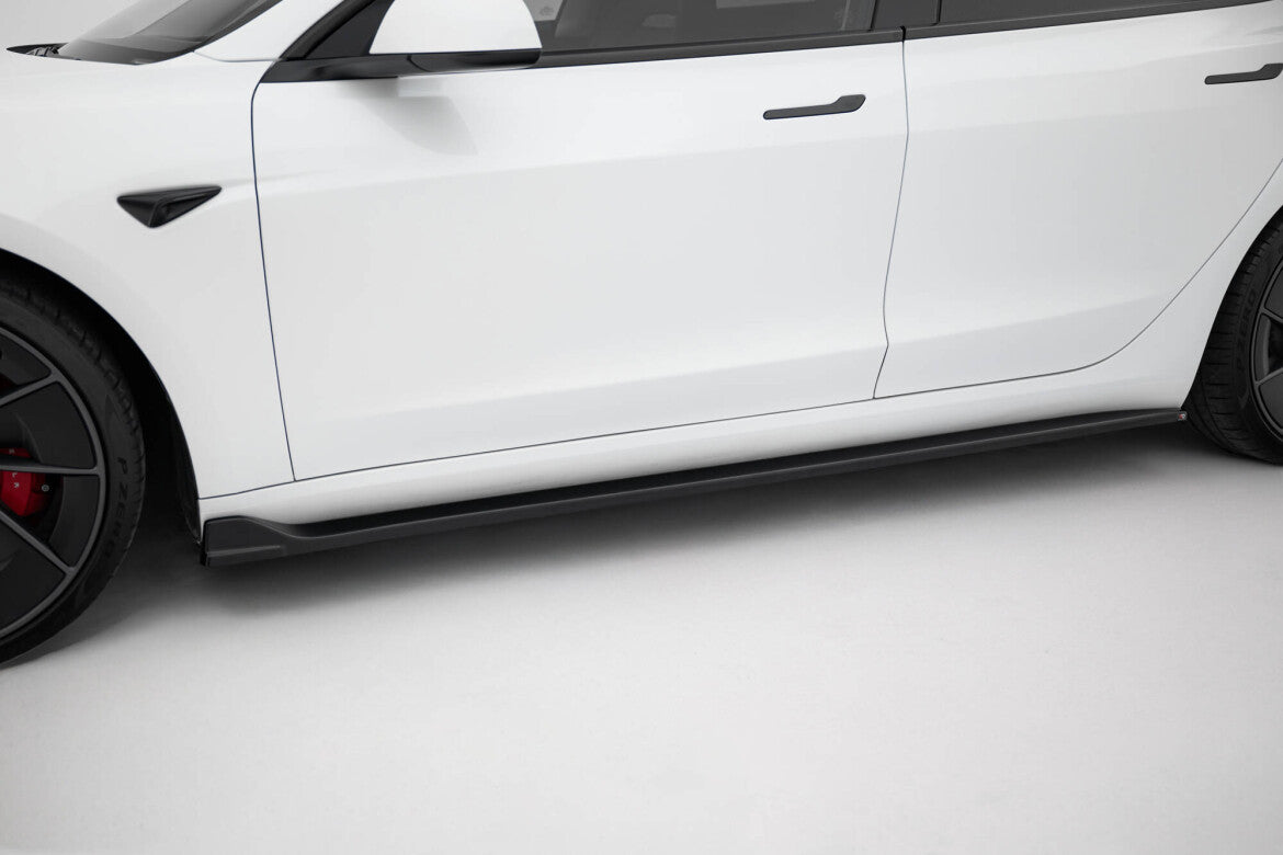 Seitenschweller Ansatz (Paar) V.3 passend für Tesla Model 3 Performance Mk1 FL schwarz Hochglanz