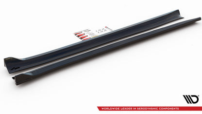 Seitenschweller Ansatz (Paar) V.3 passend für Tesla Model 3 Performance Mk1 FL schwarz Hochglanz