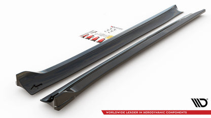 Seitenschweller Ansatz (Paar) V.3 passend für Tesla Model 3 Performance Mk1 FL schwarz Hochglanz