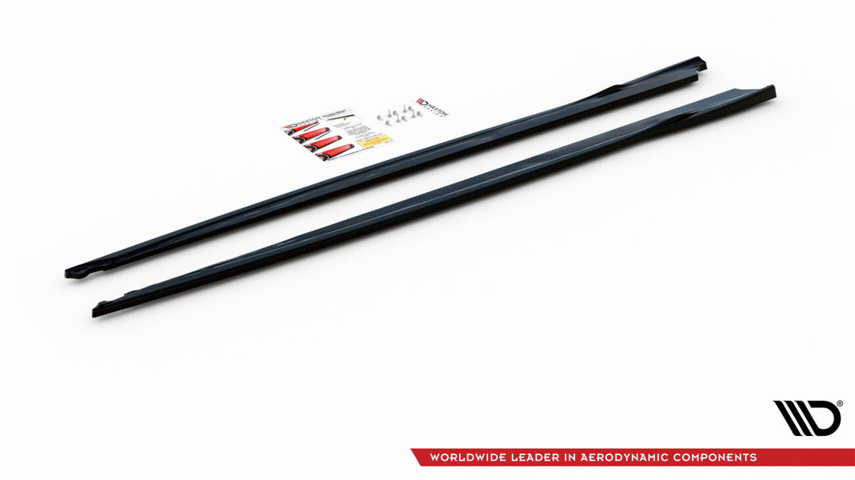 Seitenschweller Ansatz (Paar) V.3 passend für Toyota Supra Mk5 schwarz Hochglanz