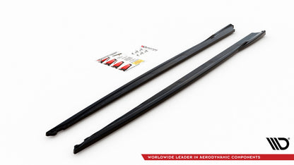 Seitenschweller Ansatz (Paar) V.3 passend für Toyota Supra Mk5 schwarz Hochglanz