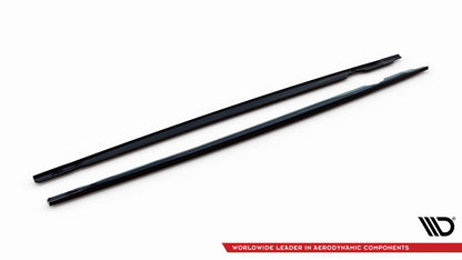 Seitenschweller Ansatz (Paar) V.3 passend für VW Golf R Hatchback Mk8 FL schwarz Hochglanz