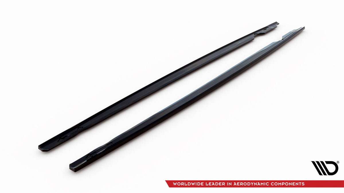 Seitenschweller Ansatz (Paar) V.3 passend für VW Golf R Hatchback Mk8 FL schwarz Hochglanz