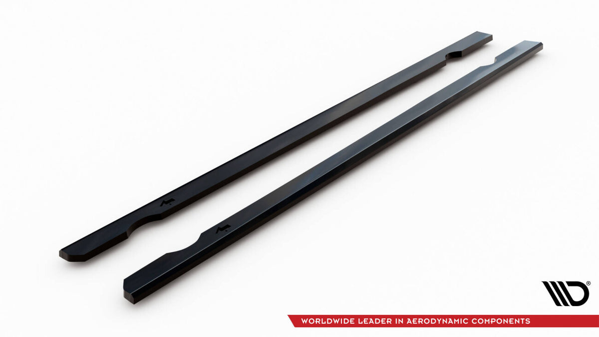 Seitenschweller Ansatz (Paar) V.3 passend für VW Golf R / R-Line Mk7 schwarz Hochglanz