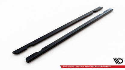 Seitenschweller Ansatz (Paar) V.3 passend für VW Golf R / R-Line Mk7 schwarz Hochglanz