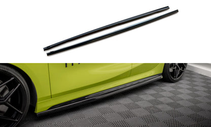 Seitenschweller Ansatz (Paar) V.4 passend für BMW 1er M-Paket/ M135i / 128ti F40 schwarz Hochglanz