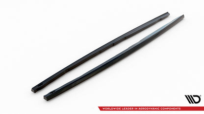 Seitenschweller Ansatz (Paar) V.4 passend für BMW 1er M-Paket/ M135i / 128ti F40 schwarz Hochglanz