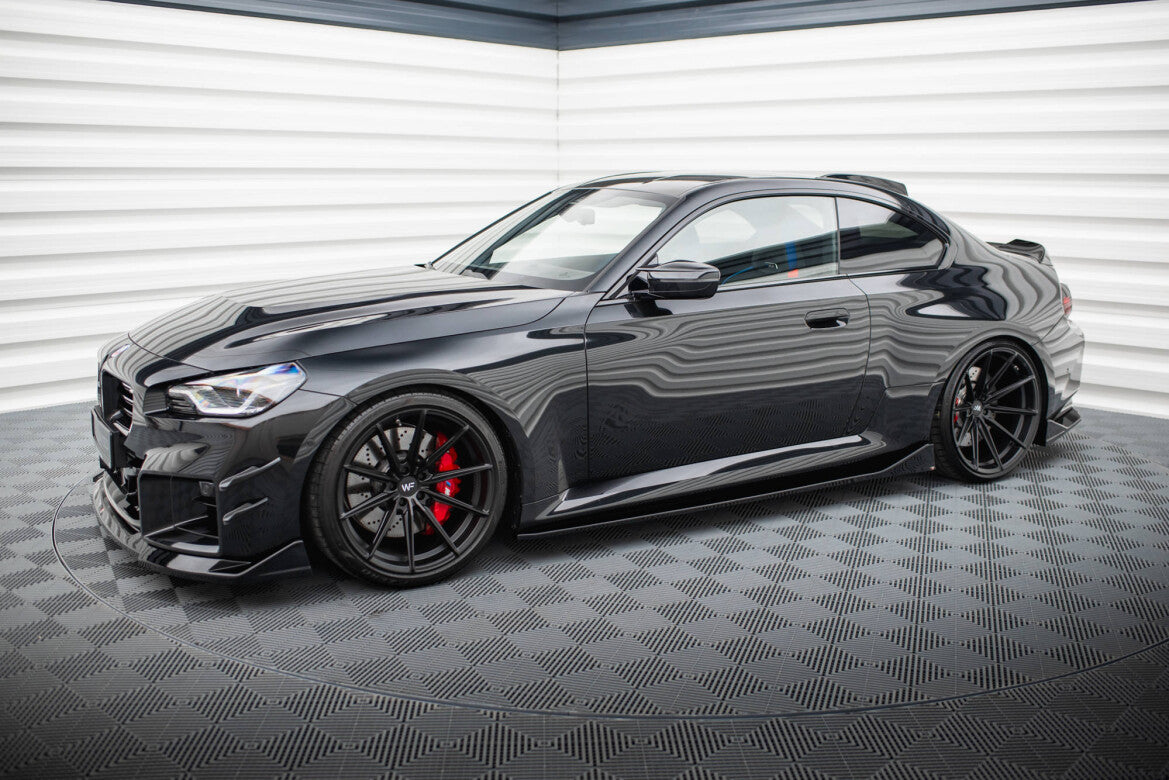 Seitenschweller Ansatz (Paar) V.4 passend für BMW M2 G87 schwarz Hochglanz