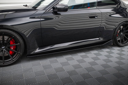 Seitenschweller Ansatz (Paar) V.4 passend für BMW M2 G87 schwarz Hochglanz