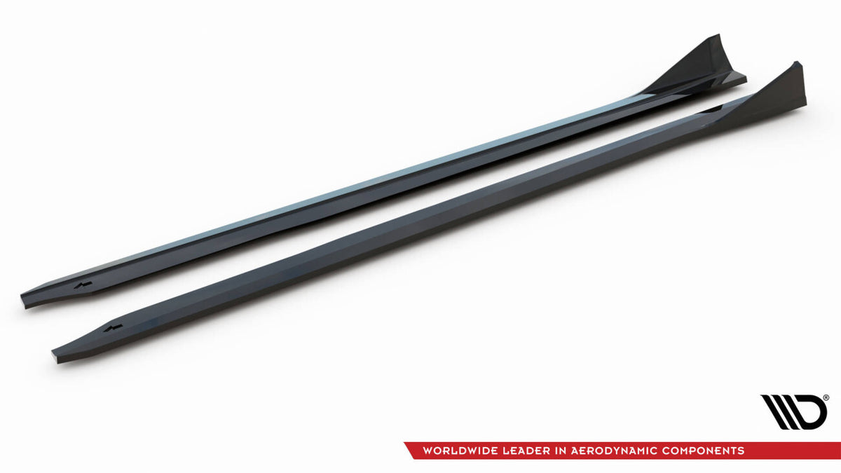 Seitenschweller Ansatz (Paar) V.4 passend für BMW M2 G87 schwarz Hochglanz