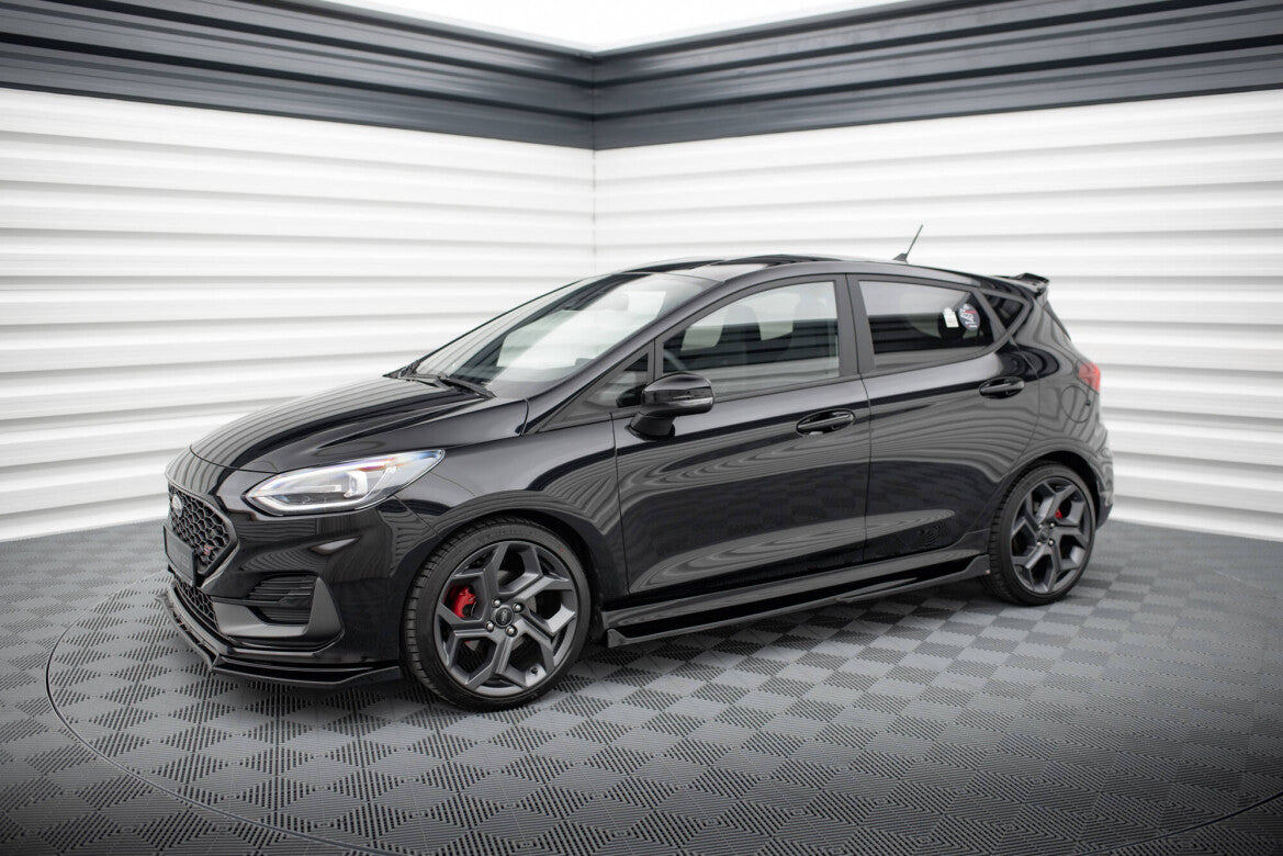 Seitenschweller Ansatz (Paar) V.4 passend für Ford Fiesta Mk8 ST / ST-Line schwarz Hochglanz