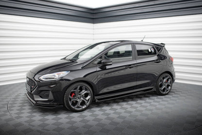 Seitenschweller Ansatz (Paar) V.4 passend für Ford Fiesta Mk8 ST / ST-Line schwarz Hochglanz