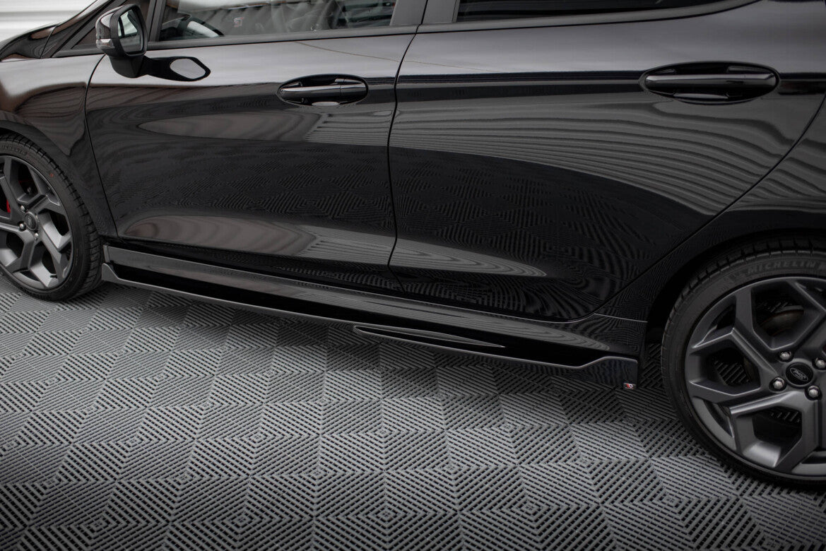 Seitenschweller Ansatz (Paar) V.4 passend für Ford Fiesta Mk8 ST / ST-Line schwarz Hochglanz