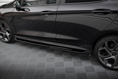 Seitenschweller Ansatz (Paar) V.4 passend für Ford Fiesta Mk8 ST / ST-Line schwarz Hochglanz
