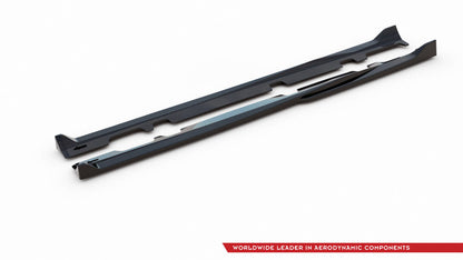 Seitenschweller Ansatz (Paar) V.4 passend für Ford Fiesta Mk8 ST / ST-Line schwarz Hochglanz