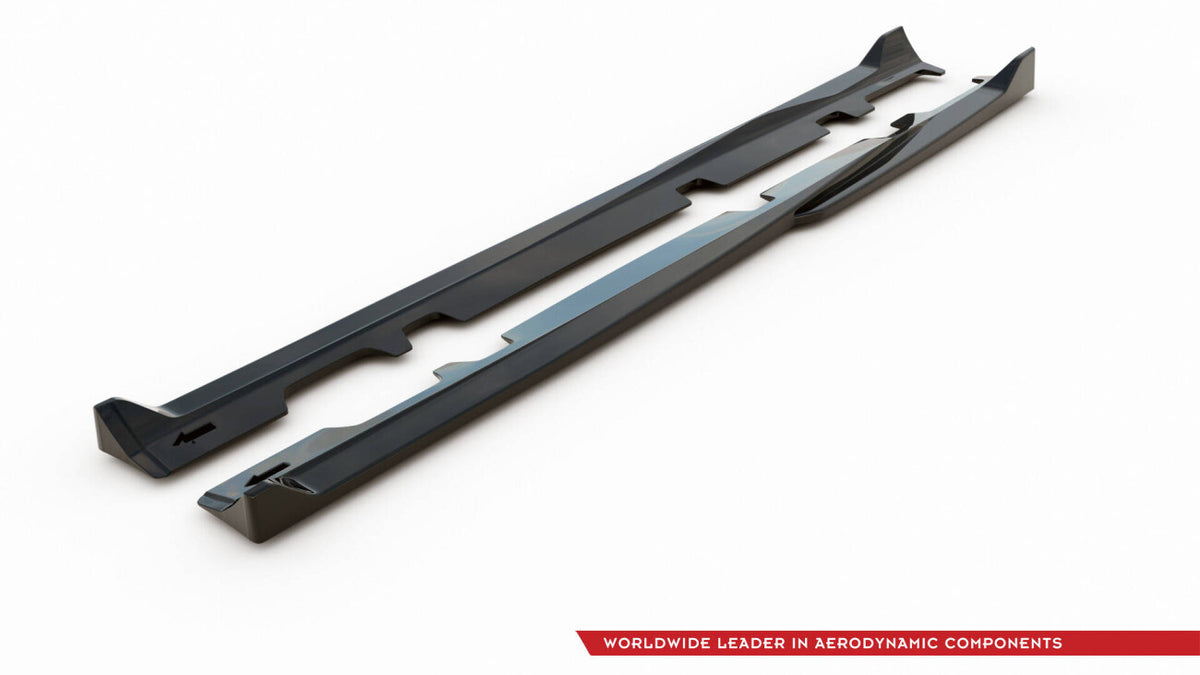 Seitenschweller Ansatz (Paar) V.4 passend für Ford Fiesta Mk8 ST / ST-Line schwarz Hochglanz