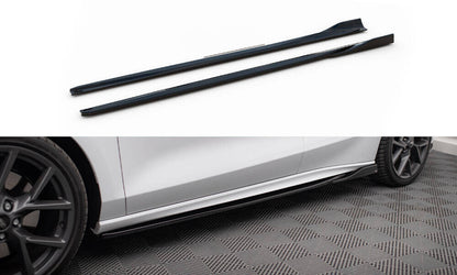 Seitenschweller Ansatz (Paar) V.4 passend für Ford Focus ST / ST-Line Mk4 FL schwarz Hochglanz