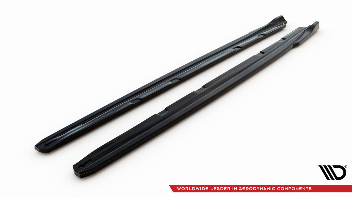 Seitenschweller Ansatz (Paar) V.4 passend für Seat Leon CUPRA / FR Mk3 FL schwarz Hochglanz