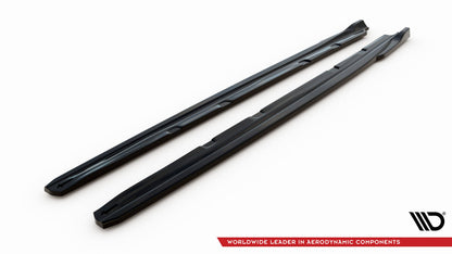 Seitenschweller Ansatz (Paar) V.4 passend für Seat Leon CUPRA / FR Mk3 FL schwarz Hochglanz