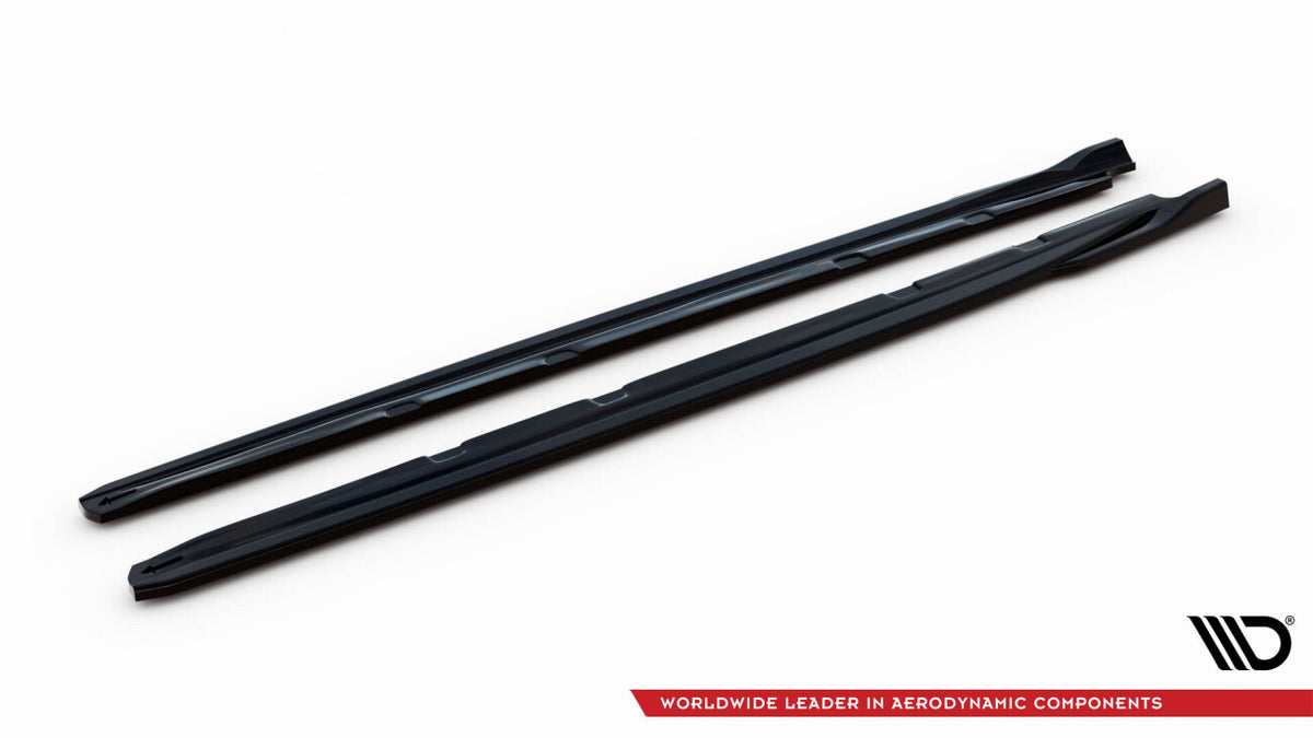 Seitenschweller Ansatz (Paar) V.4 passend für Seat Leon CUPRA / FR Mk3 FL schwarz Hochglanz