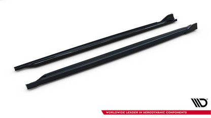 Seitenschweller Ansatz (Paar) V.4 passend für Skoda Octavia RS Liftback / Combi Mk4 schwarz Hochglanz