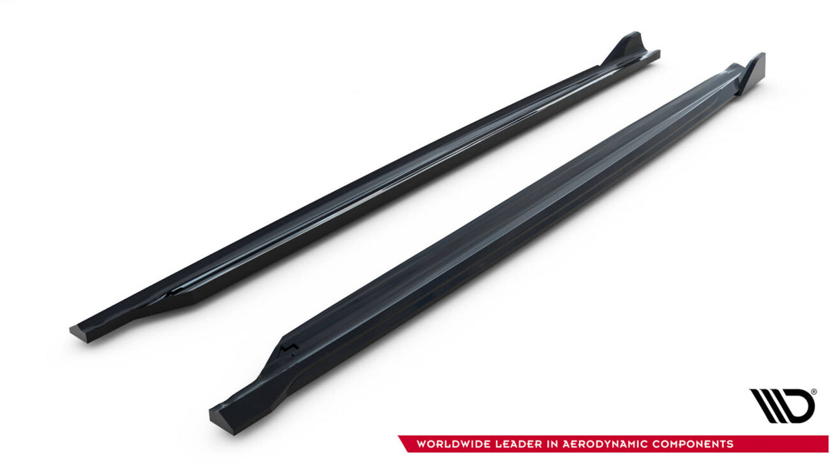 Seitenschweller Ansatz (Paar) V.4 passend für Skoda Octavia RS Liftback / Combi Mk4 schwarz Hochglanz