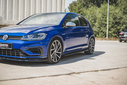 Seitenschweller Ansatz (Paar) V.4 passend für VW Golf 7 R/ R-Line FL Carbon Look