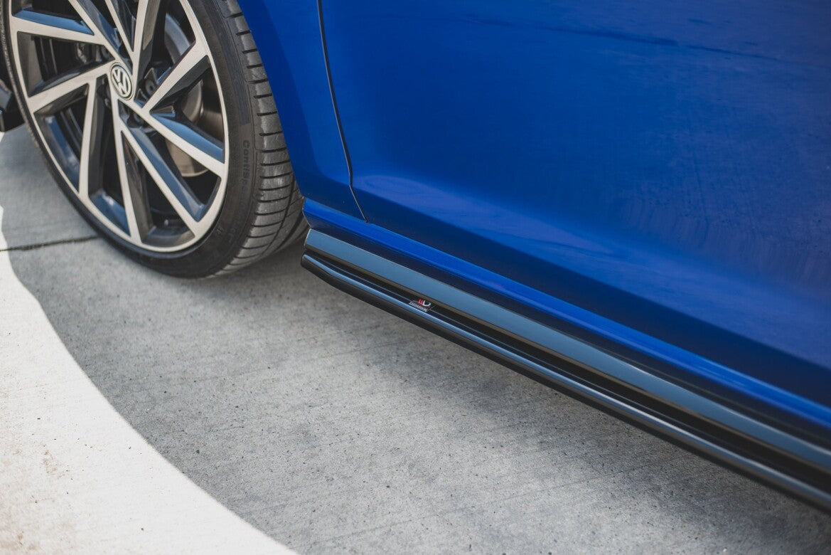Seitenschweller Ansatz (Paar) V.4 passend für VW Golf 7 R/ R-Line FL Carbon Look