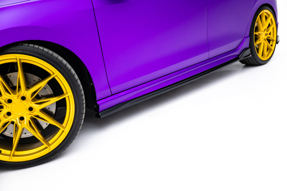 Seitenschweller Ansatz (Paar) V.4 passend für VW Golf R Hatchback Mk8 / Mk8 FL schwarz Hochglanz