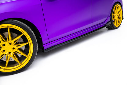 Seitenschweller Ansatz (Paar) V.4 passend für VW Golf R Hatchback Mk8 / Mk8 FL schwarz Hochglanz