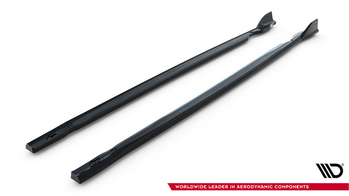 Seitenschweller Ansatz (Paar) V.4 passend für VW Golf R Hatchback Mk8 / Mk8 FL schwarz Hochglanz
