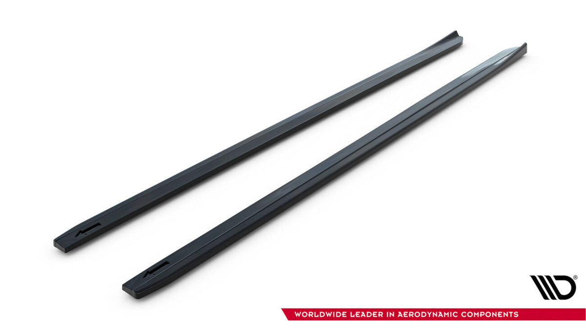 Seitenschweller Ansatz (Paar) V.4 passend für VW Golf R / R-Line Mk7 FL schwarz Hochglanz
