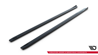 Seitenschweller Ansatz (Paar) V.4 passend für VW Golf R / R-Line Mk7 FL schwarz Hochglanz