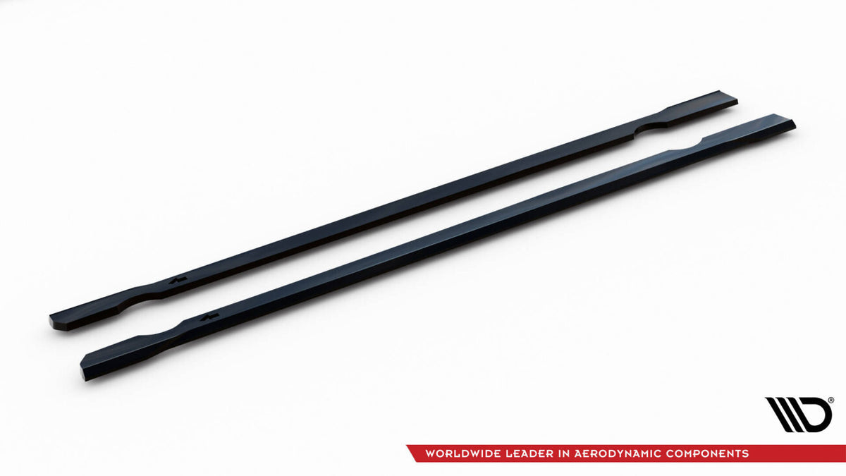 Seitenschweller Ansatz (Paar) V.4 passend für VW Golf R / R-Line Mk7 schwarz Hochglanz