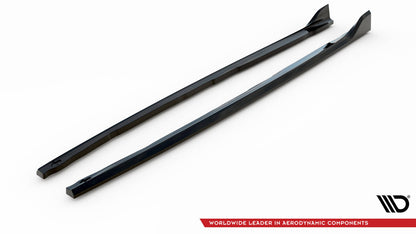 Seitenschweller Ansatz (Paar) V.5 passend für BMW 1er M-Paket/ M135i / 128ti F40 schwarz Hochglanz