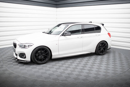Seitenschweller Ansatz (Paar) V.5 passend für BMW 1er M-Paket / M140i F20 FL schwarz Hochglanz