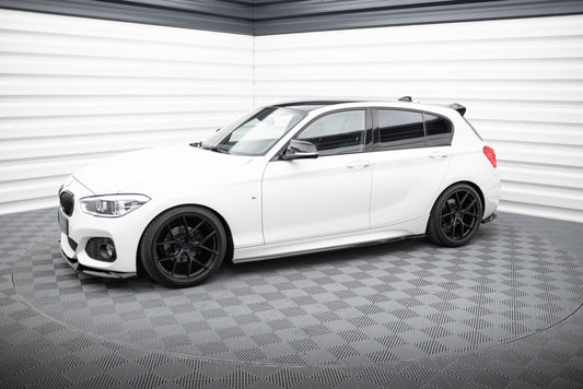 Seitenschweller Ansatz (Paar) V.5 passend für BMW 1er M-Paket / M140i F20 FL schwarz Hochglanz