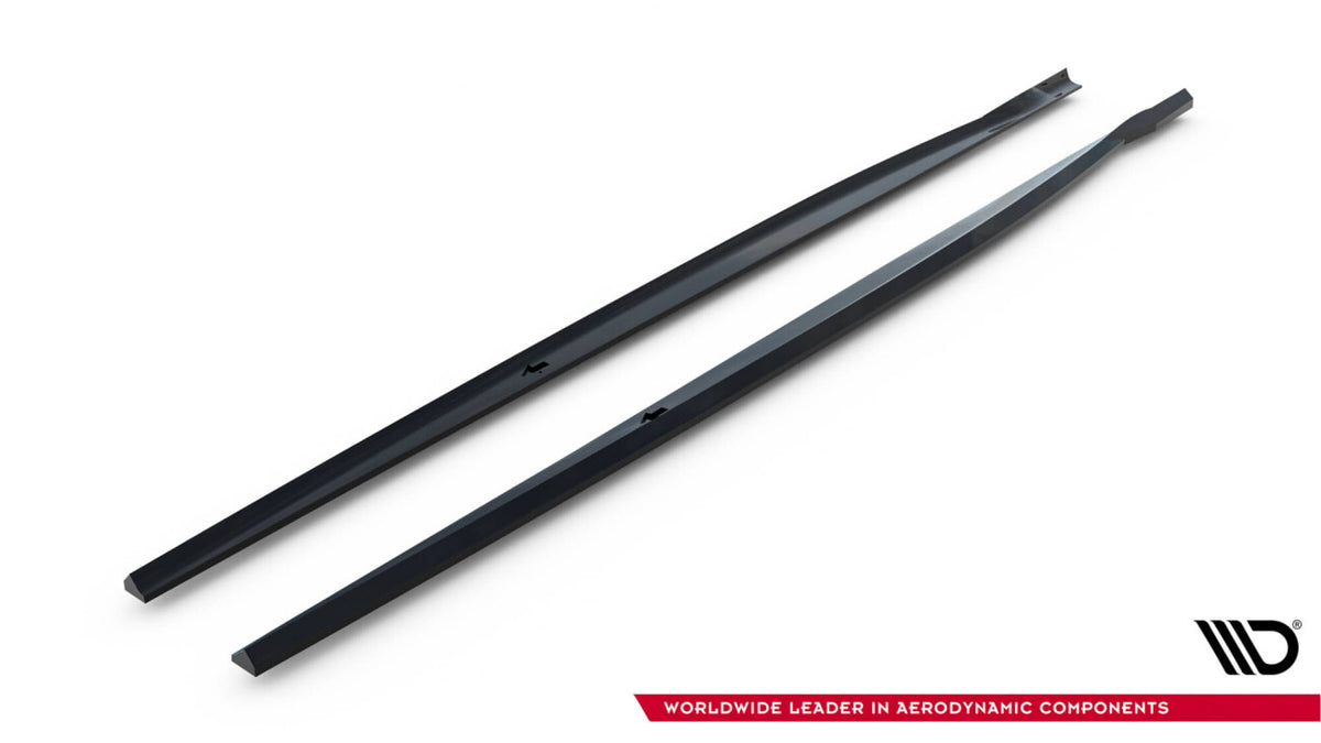 Seitenschweller Ansatz (Paar) V.5 passend für BMW 1er M-Paket / M140i F20 FL schwarz Hochglanz