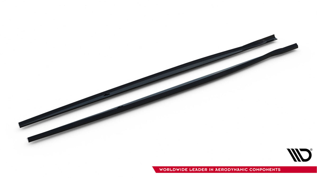 Seitenschweller Ansatz (Paar) V.5 passend für BMW 1er M-Paket / M140i F20 FL schwarz Hochglanz