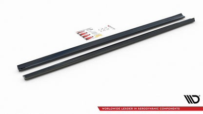 Seitenschweller Ansatz (Paar) V.5 passend für Ford Focus ST / ST-Line Mk4 FL schwarz Hochglanz
