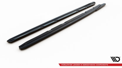 Seitenschweller Ansatz (Paar) V.5 passend für Seat Leon CUPRA / FR Mk3 / Mk3 FL schwarz Hochglanz