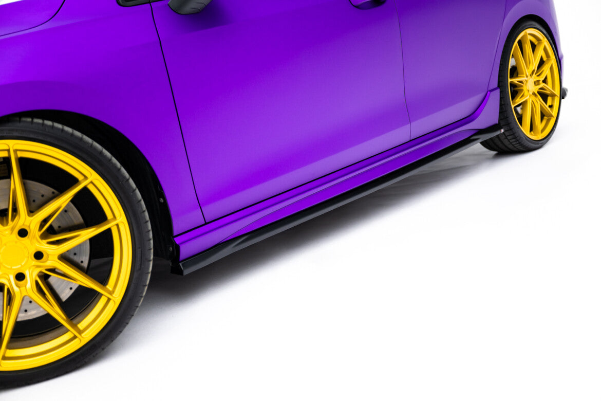 Seitenschweller Ansatz (Paar) V.5 passend für VW Golf R Hatchback Mk8 / Mk8 FL schwarz Hochglanz