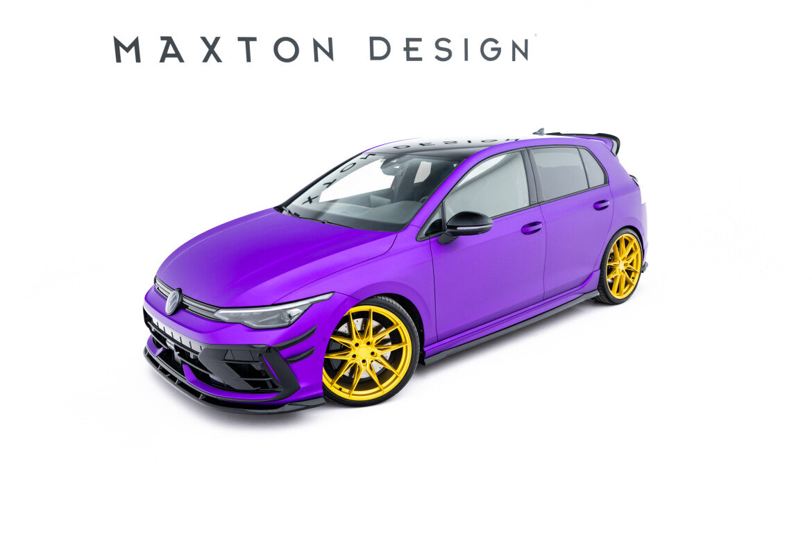 Seitenschweller Ansatz (Paar) V.5 passend für VW Golf R Hatchback Mk8 / Mk8 FL schwarz Hochglanz