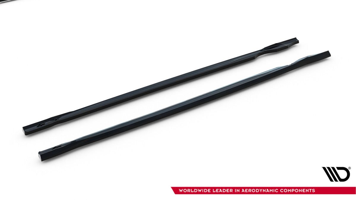Seitenschweller Ansatz (Paar) V.5 passend für VW Golf R Hatchback Mk8 / Mk8 FL schwarz Hochglanz