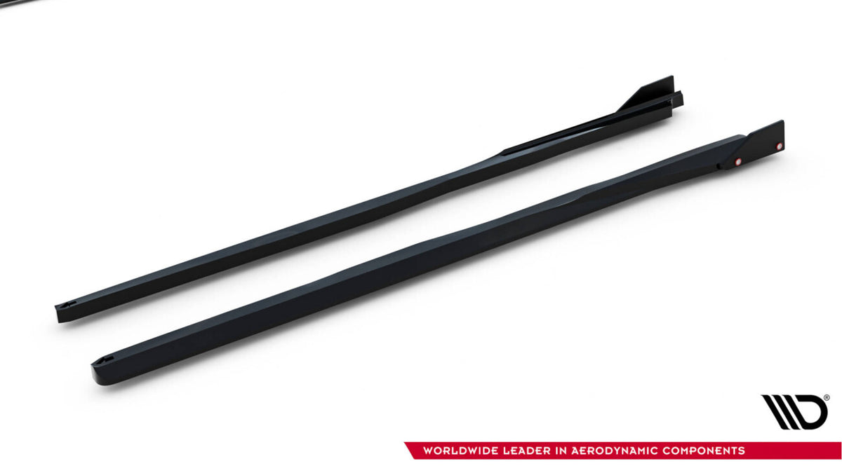 Seitenschweller Ansatz passend für Toyota GR Yaris Mk4 FL schwarz Hochglanz + Flaps matt