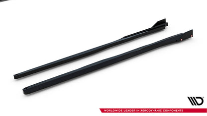 Seitenschweller Ansatz passend für Toyota GR Yaris Mk4 FL schwarz Hochglanz + Flaps matt