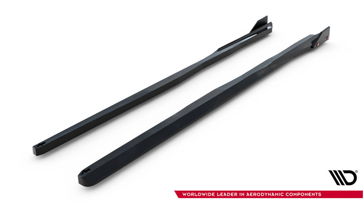Seitenschweller Ansatz passend für Toyota GR Yaris Mk4 FL schwarz Hochglanz + Flaps matt